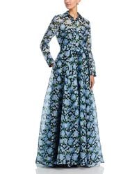 Carolina Herrera - Caroline Herrera Silk Trench Floral Gown - Lyst