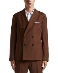 Peserico - Regular Fit Double Breasted Blazer - Lyst