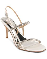 badgley mischka zane strappy satin sandals