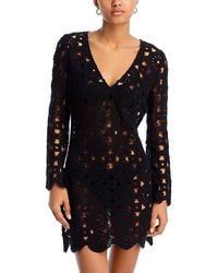Aqua - Swim Crochet Cover Up Dress - Lyst