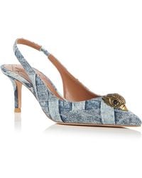 Kurt Geiger - Belgravia Denim Patchwork Slingback Pumps - Lyst