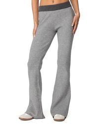 Edikted - Lei Contrast Knit Flared Pants - Lyst