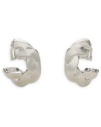 Cult Gaia - Hammered Structural Large Clip On Hoop Earrings - Lyst