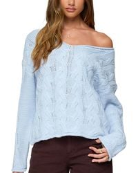Edikted - Inga Oversized Cable Knit Sweater - Lyst