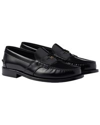 Prada - Brushed Leather Loafers - Lyst