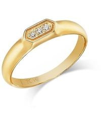 Zoe Chicco - 14K Diamond Signet Ring - Lyst