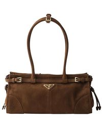 Prada - Bonnie Medium Suede Handbag - Lyst