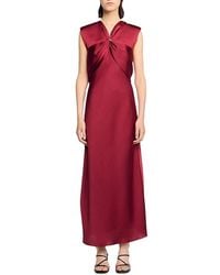 Sandro - V Neck Maxi Dress - Lyst