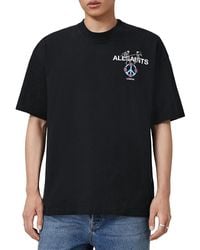 AllSaints - Oversized Reincarnate Logo Graphic Tee - Lyst