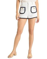 Cinq À Sept - Auden Tweed Contrast Trim Shorts - Lyst