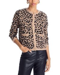 Aqua - Leopard Cardigan - Lyst