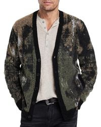 John Varvatos - Dio Regular Fit Jacquard Cardigan Sweater - Lyst