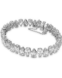 Swarovski - Matrix Pear Cut Crystal Flex Bracelet - Lyst