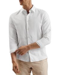 Ted Baker - Button Front Long Sleeve Shirt - Lyst