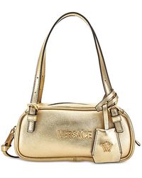 Versace - Leather Tag Bowling Shoulder Bag - Lyst