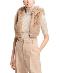 Herno - Faux Fur Zip Front Long Hooded Scarf - Lyst