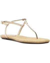 SCHUTZ SHOES - Elsha Flat T Strap Sandals - Lyst