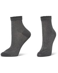 Hue - Metallic Opaque Anklet Socks - Lyst