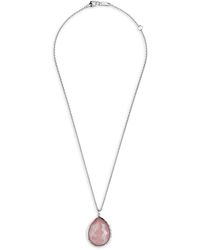 Ippolita - Sterling Silver 925 Rock Candy® Pink Mother Of Pearl Doublet Large Teardrop Pendant Necklace - Lyst