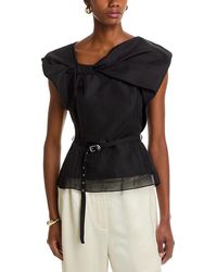 3.1 Phillip Lim - Draped Bow Belted Top - Lyst