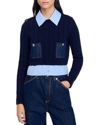 Sandro - Jules Layered Look Sweater - Lyst