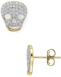 Aqua - Skull Stud Earrings - Lyst