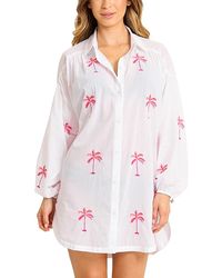 Tommy Bahama - Catalina Coast Palm Boyfriend Shirt Swim Cover-Up - Lyst