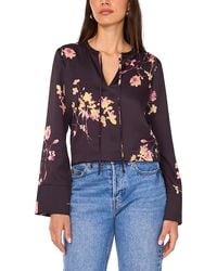 Vince Camuto - V-neck Long-sleeve Top - Lyst