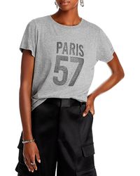 Cinq À Sept - Rhinestone Paris Cotton Tee - Lyst