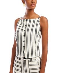 Fifteen Twenty - Elis Sleeveless Button Front Top - Lyst