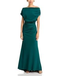 Aqua - Draped Off-The-Shoulder Gown - Lyst