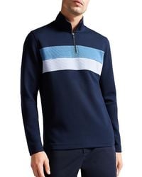 Ted Baker - Veller Long Sleeve Slim Fit Half Zip Sweater - Lyst