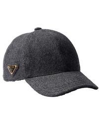 Prada - Loden Fabric Baseball Cap - Lyst
