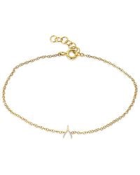 Zoe Lev - 14K Tiny Wishbone Chain Link Bracelet - Lyst