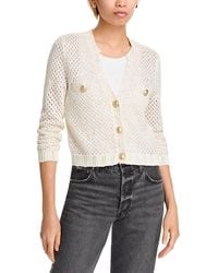 L'Agence - Blanca Sequin Cropped Cardigan - Lyst