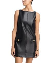 French Connection - Dessa Faux Leather Mini Dress - Lyst