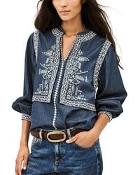 Ba&sh - Laura Embroidered Blouse - Lyst