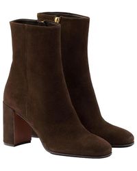 Prada - Suede Booties - Lyst