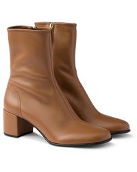 Prada - Stretch-Nappa Leather Booties 55 - Lyst