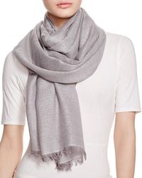V. Fraas - Fraas Solid Metallic Scarf - Lyst