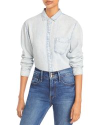 rails ingrid raw hem chambray shirt