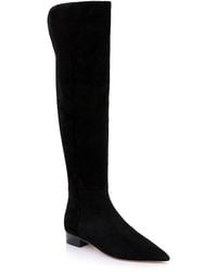 L'Agence - Grand Suede Pointed Toe Boots - Lyst