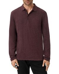 John Varvatos - Jalen Jacquard Long Sleeve Polo Shirt - Lyst