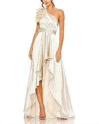 Mac Duggal - Ruffled One Shoulder Cut Out Hi-Low Gown - Lyst