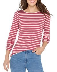 NIC+ZOE - Long Sleeve Stripe Boat Tee - Lyst