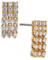 Nadri Cubic Zirconia Fringe Earrings - Metallic