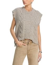 R13 - Boyfriend Crewneck Cable Knit Sweater Vest - Lyst