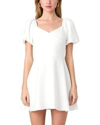 French Connection - Whisper Puffed Sleeve Mini Dress - Lyst