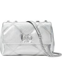 Tory Burch - Small Kira Metallic Diamond Quilt Convertible Shoulder Bag - Lyst