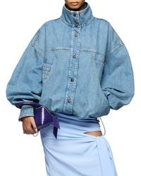 The Attico - Denim Bomber Jacket - Lyst